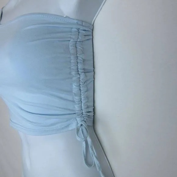 Princess Polly Blue One Shoulder Top with Ruching on the side! Size 4! - Picture 3 of 3